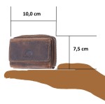 PORTFEL MINI NA SUWAK POZIOM SKÓRA VINTAGE GREENBURRY 1668-25