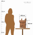 PLECAK DUŻY PROSTOKĄTNY KURIERSKI SKÓRA VINTAGE GREENBURRY 1671-25