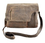 TORBA MIEJSKA NA RAMIĘ Z KLAPĄ FORMAT A4 SKÓRA VINTAGE GREENBURRY 1694B-25