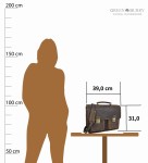 TECZKA BIZNES FORMAT A4 DUŻA TORBA NA RAMIĘ SKÓRA VINTAGE GREENBURRY 1710-25