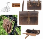 TORBA DO ROWERU SAKWA TECZKA POZIOM SKÓRA VINTAGE GREENBURRY 1577-25