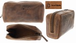 PIÓRNIK MAŁA KOSMETYCZKA ETUI SASZETKA NA SUWAK SKÓRA VINTAGE GREENBURRY 1789C-25