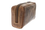PIÓRNIK MAŁA KOSMETYCZKA ETUI SASZETKA NA SUWAK SKÓRA VINTAGE GREENBURRY 1789C-25