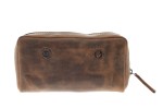 PIÓRNIK MAŁA KOSMETYCZKA ETUI SASZETKA NA SUWAK SKÓRA VINTAGE GREENBURRY 1789C-25