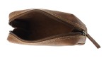 PIÓRNIK MAŁA KOSMETYCZKA ETUI SASZETKA NA SUWAK SKÓRA VINTAGE GREENBURRY 1789C-25