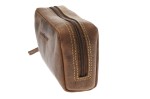 PIÓRNIK MAŁA KOSMETYCZKA ETUI SASZETKA NA SUWAK SKÓRA VINTAGE GREENBURRY 1789C-25