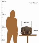 TECZKA BIZNES FORMAT A4 NA LAPTOP DOKUMENTY TORBA NA RAMIĘ SKÓRA VINTAGE GREENBURRY 1722-25