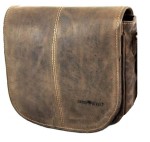 TOREBKA NA RAMIĘ LISTONOSZKA FORMAT A5 SKÓRA VINTAGE GREENBURRY 1723M-25