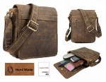 TORBA NA RAMIĘ LISTONOSZKA FORMAT A5 SKÓRA VINTAGE GREENBURRY 1748A-25