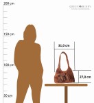 TOREBKA NA RAMIĘ DAMSKA Z ODPINANĄ SASZETKĄ SKÓRA VINTAGE GREENBURRY 1917-25