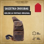 SASZETKA CROSSBAG PLECAK NA JEDNO RAMIĘ SKÓRA VINTAGE GREENBURRY 1612-25