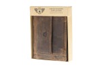 PORTFEL MAGICZNY PORTMONETKA ETUI NA KARTY SKÓRA VINTAGE GREENBURRY 1608A-25