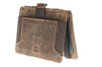 PORTFEL MAGICZNY PORTMONETKA ETUI NA KARTY SKÓRA VINTAGE GREENBURRY 1608A-25