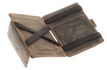 PORTFEL MAGICZNY PORTMONETKA ETUI NA KARTY SKÓRA VINTAGE GREENBURRY 1608A-25