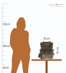 PLECAK DUŻY PROSTOKATNY PŁÓTNO KHAKI SKÓRA GREENBURRY 5911-30 AVIATOR