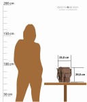 TORBA NA RAMIĘ MIEJSKA FORMAT A5 Z ODPINANĄ SASZETKĄ SKÓRA VINTAGE GREENBURRY 1912M-25