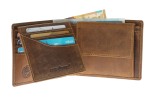 PORTFEL POZIOM Z WIZERUNKIEM GŁOWY JELENIA SKÓRA VINTAGE GREENBURRY 1705-RS-25