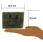 PORTFEL POZIOM Z WIZERUNKIEM GŁOWY DZIKA SKÓRA OLIV VINTAGE GREENBURRY 1705-WILDBOAR-30