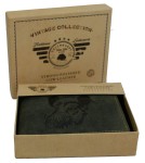 PORTFEL POZIOM Z WIZERUNKIEM GŁOWY DZIKA SKÓRA OLIV VINTAGE GREENBURRY 1705-WILDBOAR-30