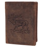 PORTFEL PION Z WIZERUNKIEM JELENIA SKÓRA VINTAGE GREENBURRY 1701-STAG-25