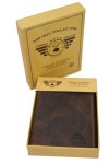PORTFEL ETUI NA KARTY BANKNOTÓWKA CLIP PION SKÓRA VINTAGE GREENBURRY 1707-25