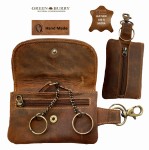ETUI NA KLUCZE ZAMYKANE KLAPKA Z ZATRZASKIEM SKÓRA VINTAGE GREENBURRY 1708A-25
