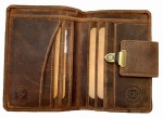 PORTFEL PION DAMSKI SKÓRA VINTAGE GREENBURRY 1704-25