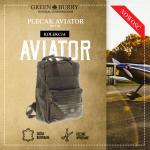 PLECAK DUŻY PROSTOKATNY PŁÓTNO KHAKI SKÓRA GREENBURRY 5911-30