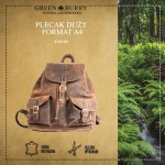 PLECAK DUŻY FORMAT A4 SKÓRA VINTAGE GREENBURRY 1711-25