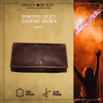 PORTFEL DUŻY DAMSKI OCHRONA RFID SKÓRA VINTAGE GREENBURRY 1669-25