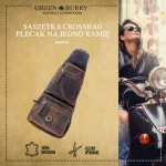 SASZETKA CROSSBAG PLECAK NA JEDNO RAMIĘ SKÓRA VINTAGE GREENBURRY 1613-25