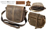 TOREBKA NA RAMIĘ LISTONOSZKA FORMAT A5 SKÓRA VINTAGE GREENBURRY 1723M-25