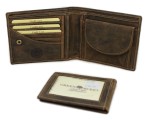 PORTFEL MĘSKI Z WYJMOWANĄ WKŁADKĄ POZIOM SKÓRA VINTAGE GREENBURRY 1702-25